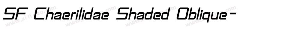 SF Chaerilidae Shaded Oblique字体转换